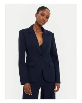 Sacou dama,  bleumarin, casual, poliester,