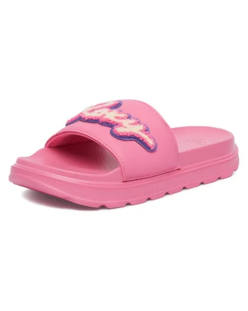 Papuci copii,  roz, piele ecologica, material sintetic