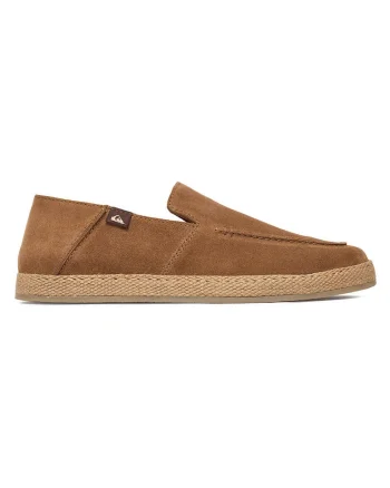 Espadrile barbati  piele intoarsa, casual, maro