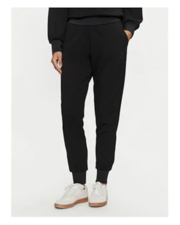 Pantaloni de trening dama,  negru, croiala ampla, material moale,