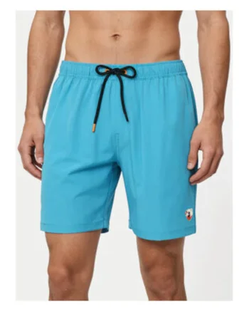 Pantaloni scurti de baie barbati,  albastru, poliester reciclat/elastan