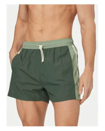 Pantaloni scurti de baie barbati,  Emporio Armani, verde, uscare rapida, poliester
