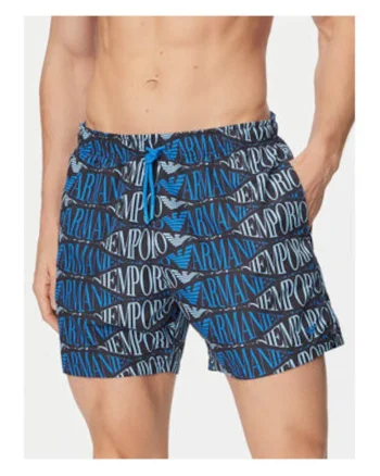 Pantaloni scurti de baie barbati,  multicolor, poliester, imprimeu logo