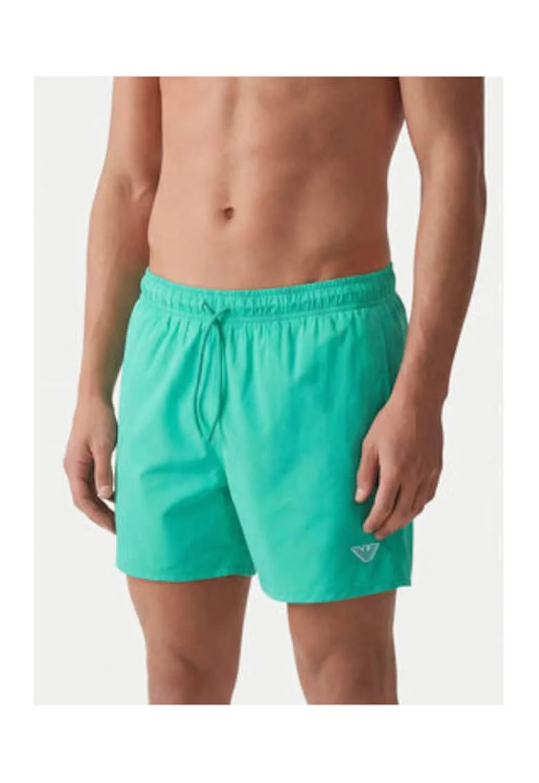 Pantaloni scurti de baie barbati,  poliester, croiala regular fit, Verde