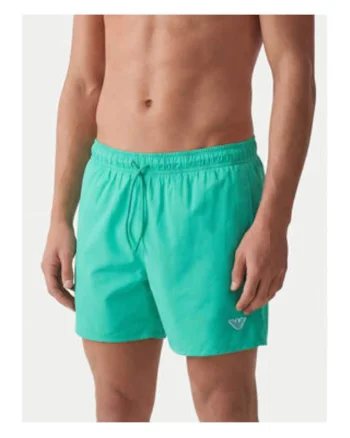 Pantaloni scurti de baie barbati,  poliester, croiala regular fit, Verde