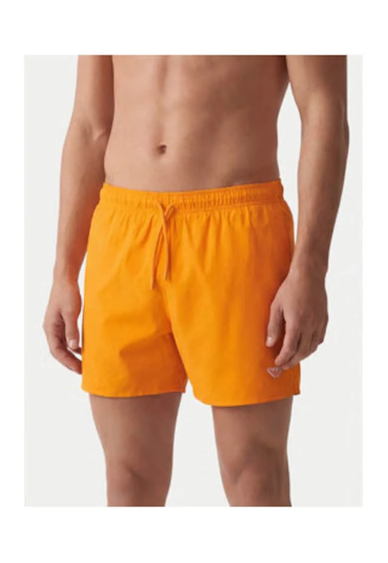 Pantaloni scurti de baie barbati,  poliester, croiala regular fit, Portocaliu