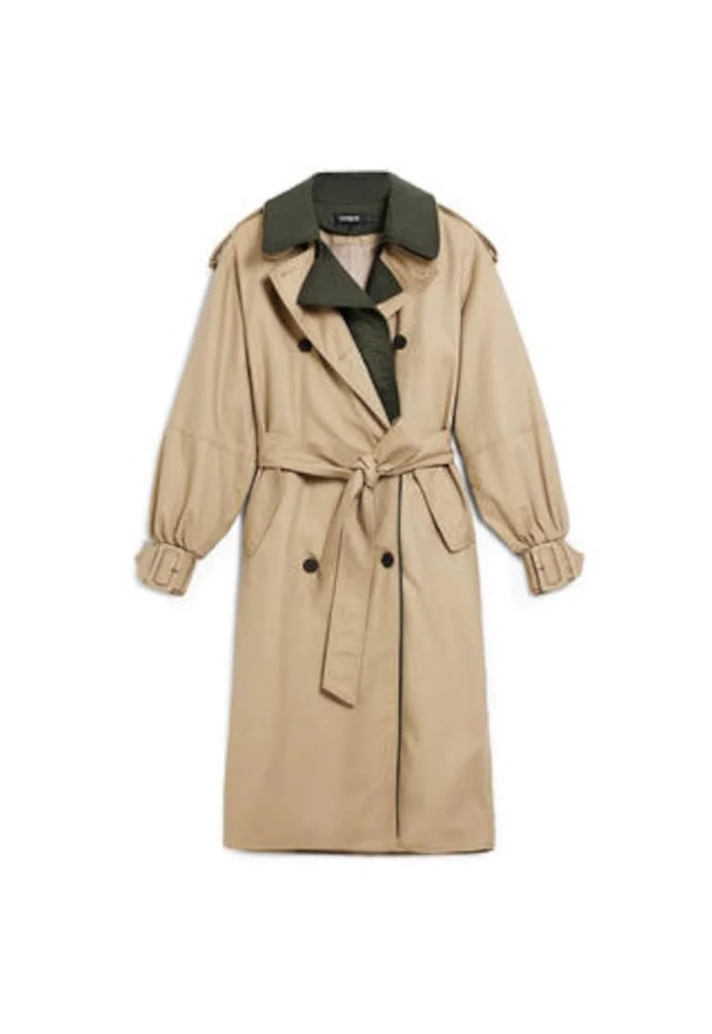 Trenci dama,  casual, maro, bumbac/lyocell