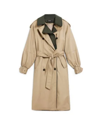 Trenci dama,  casual, maro, bumbac/lyocell