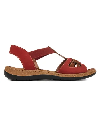 Sandale dama  rosii, piele naturala, Rosu