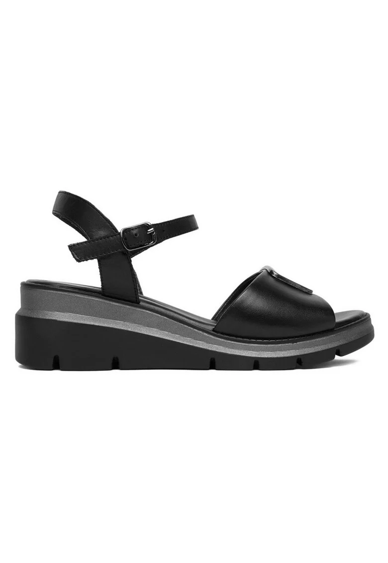 Sandale negre cu platformă, Negru