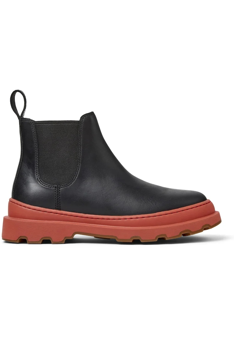 Ghete Chelsea de piele Brutus+, Negru
