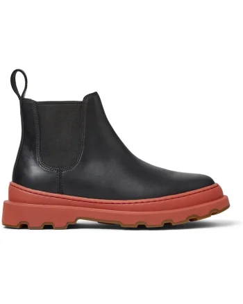 Ghete Chelsea de piele Brutus+, Negru