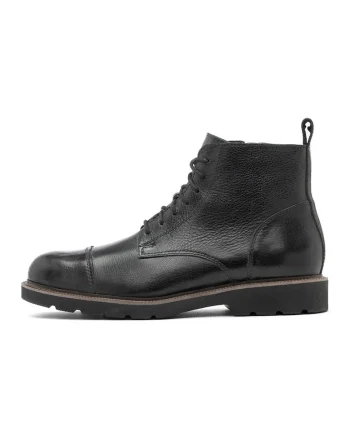 Ghete de piele cu banda pull-on, Negru
