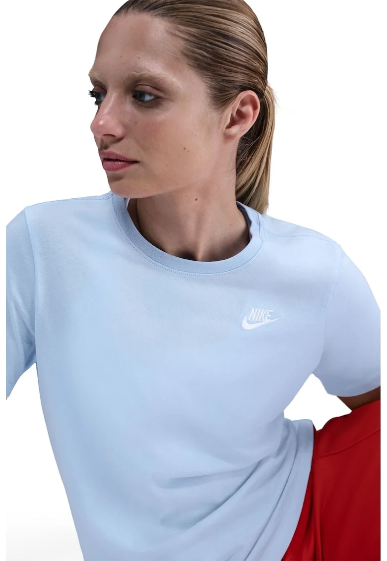 Tricou cu decolteu la baza gatului Sportswear Club Essentials, Albastru glaciar