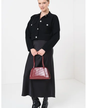 Cardigan cu buzunare Furigo, Negru