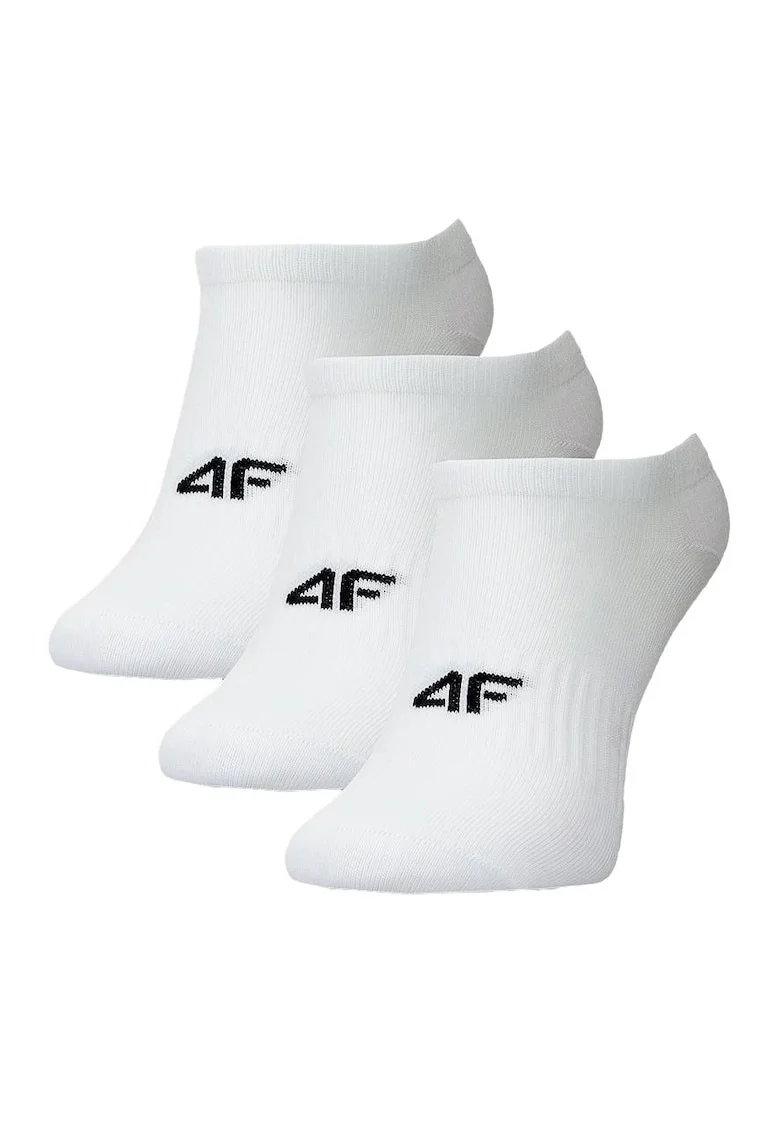 Sosete Talpici Femei Sportstyle  3 Perechi, Bumbac 70%, Taiere Joasa Invizibila, Marimi 35-42, Alb