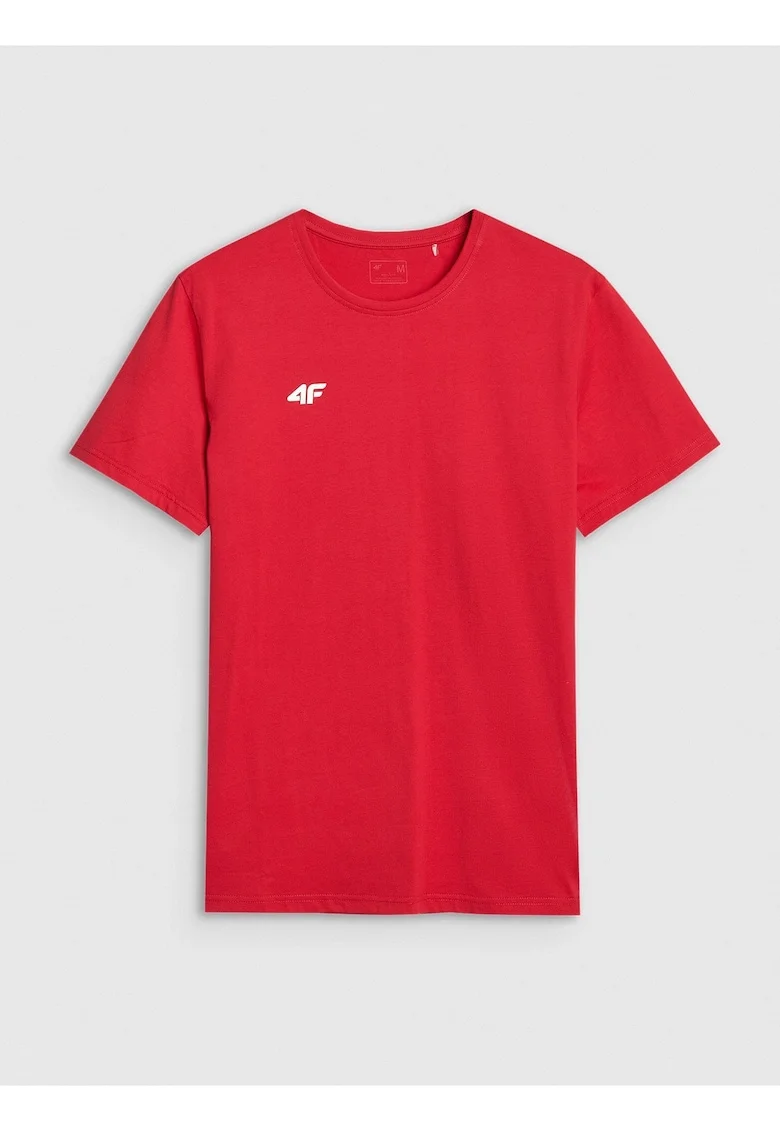 Tricou polo barbati  rosu, bumbac, croiala obisnuita, guler clasic cu 3 nasturi