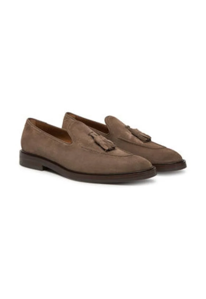 Pantofi barbati  piele naturala, maro deschis