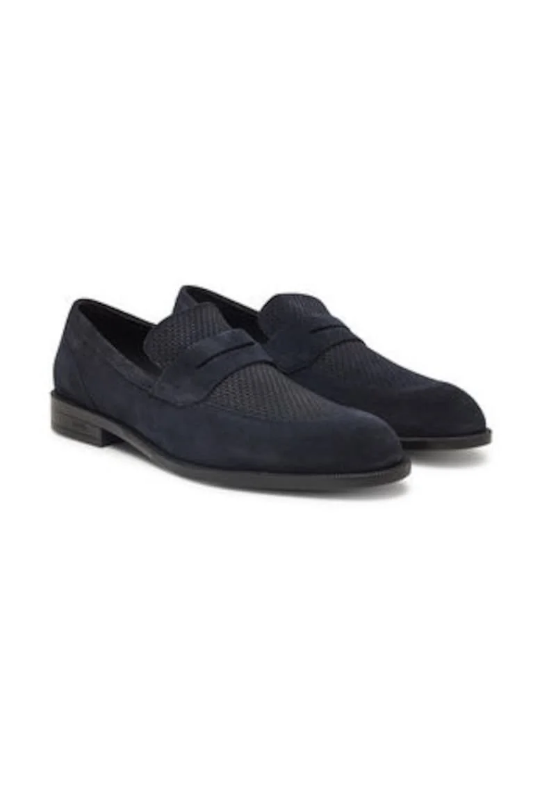 Mocasini dama,  piele intoarsa, bleumarin