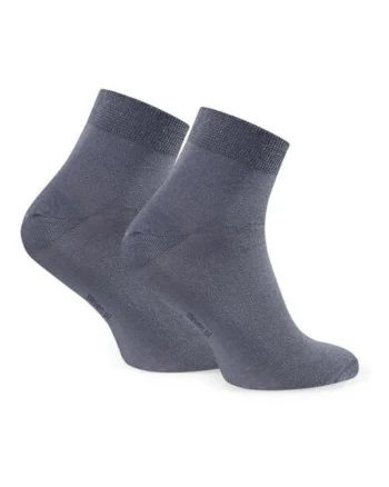 Sosete bumbac subtiri peste glezna  S010, Gri inchis