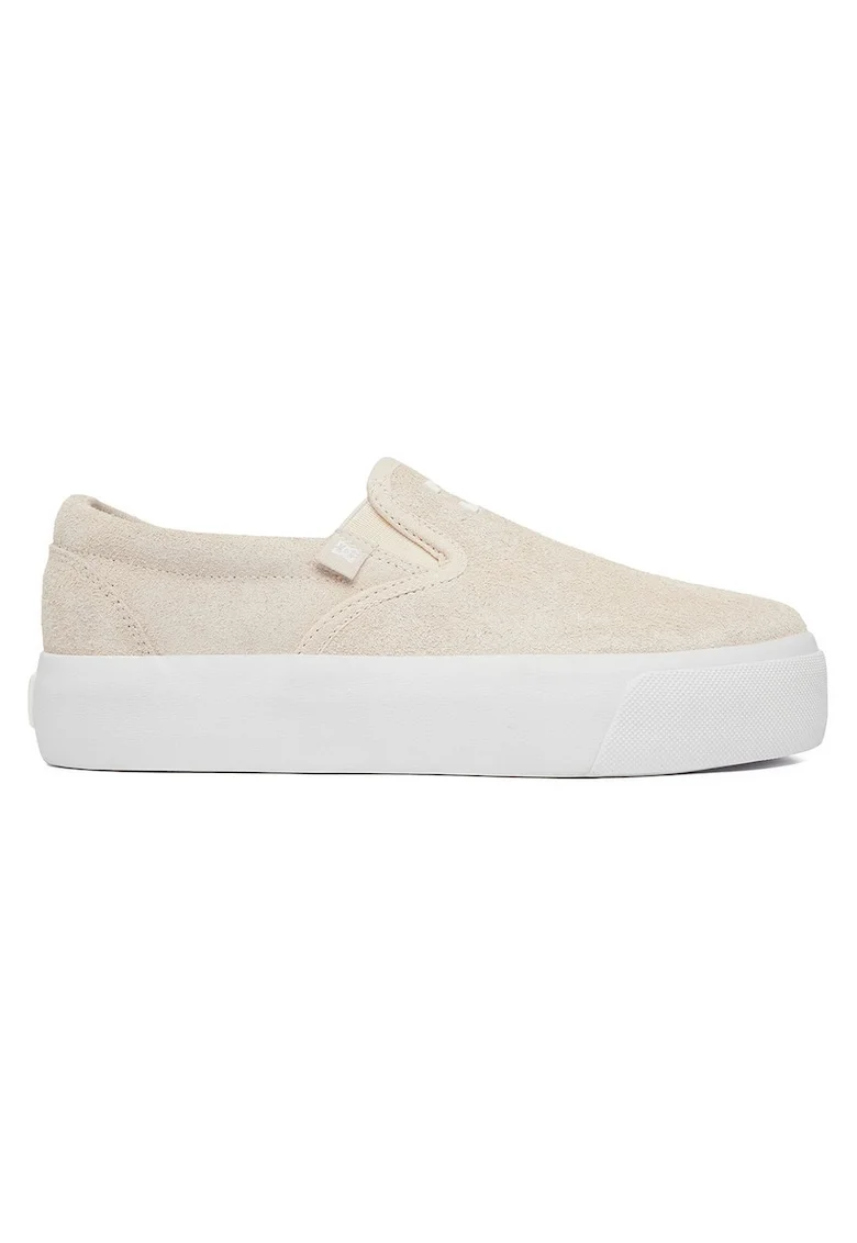 Tenisi dama  bej, piele intoarsa, design universal