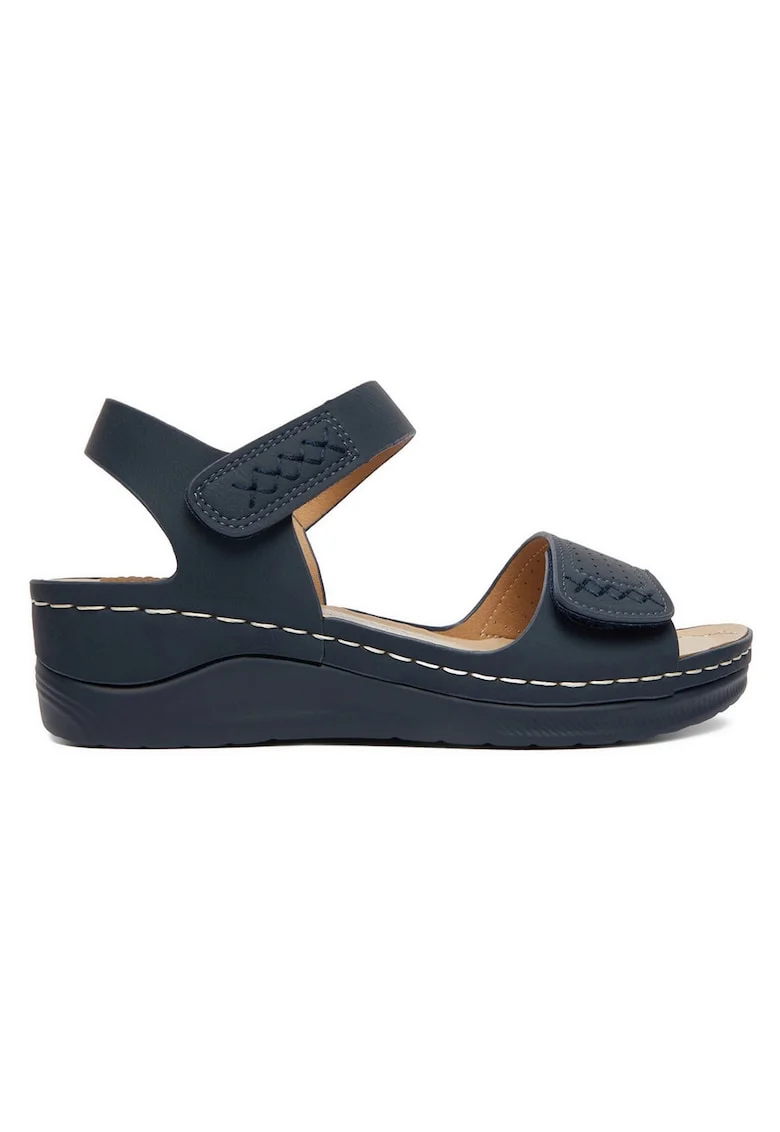 Sandale dama  piele ecologica, Bleumarin