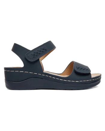 Sandale dama  piele ecologica, Bleumarin