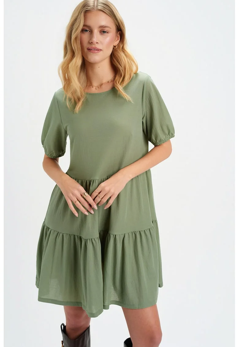 Rochie scurta evazata, Verde deschis