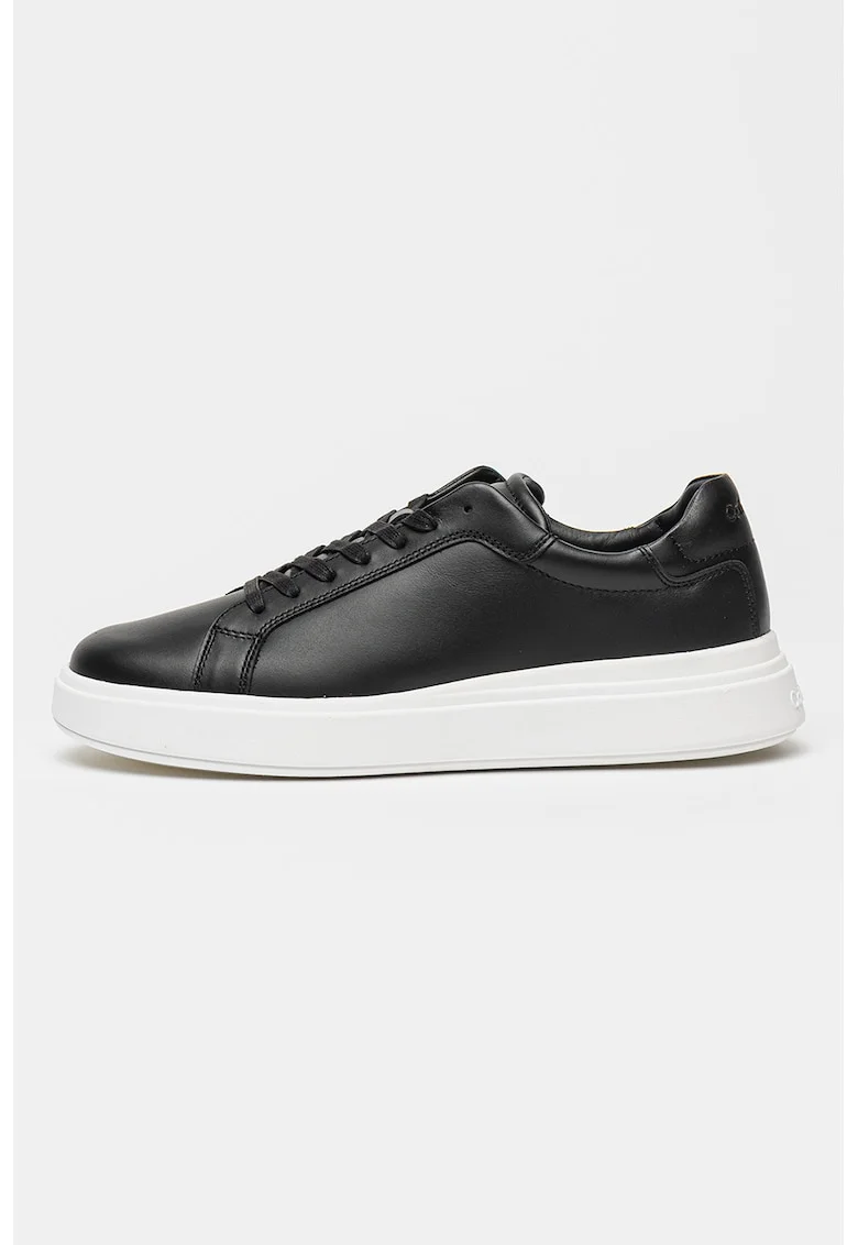Pantofi sport de piele cu platforma, Negru