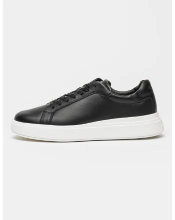 Pantofi sport de piele cu platforma, Negru