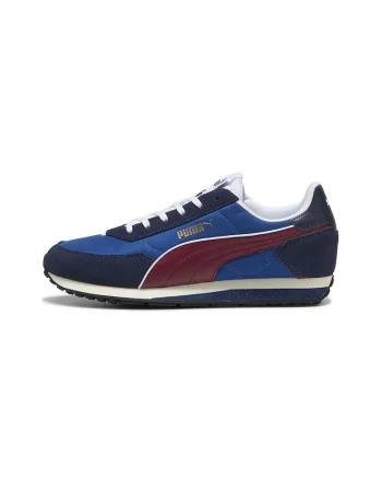 Pantofi sport St Miler de plasa cu garnituri de piele intoarsa, Visiniu/Albastru
