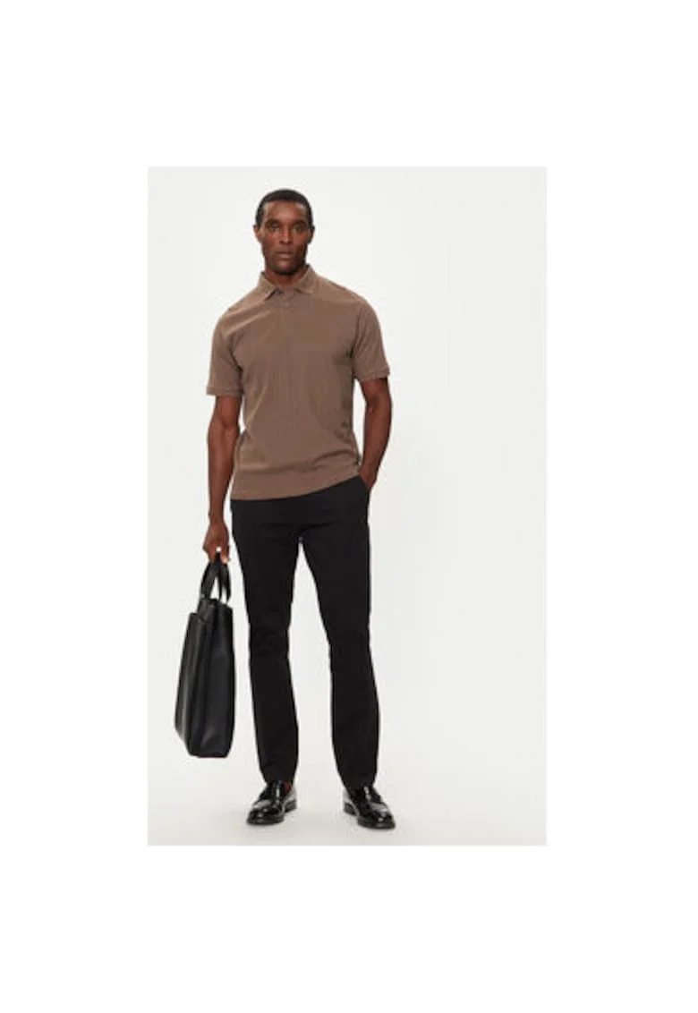 Tricou polo barbati  16094575, Bumbac organic, S INTL, Bej