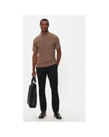 Tricou polo barbati  16094575, Bumbac organic, S INTL, Bej