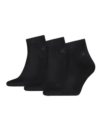Set de sosete scurte cu logo - 3 perechi, Negru