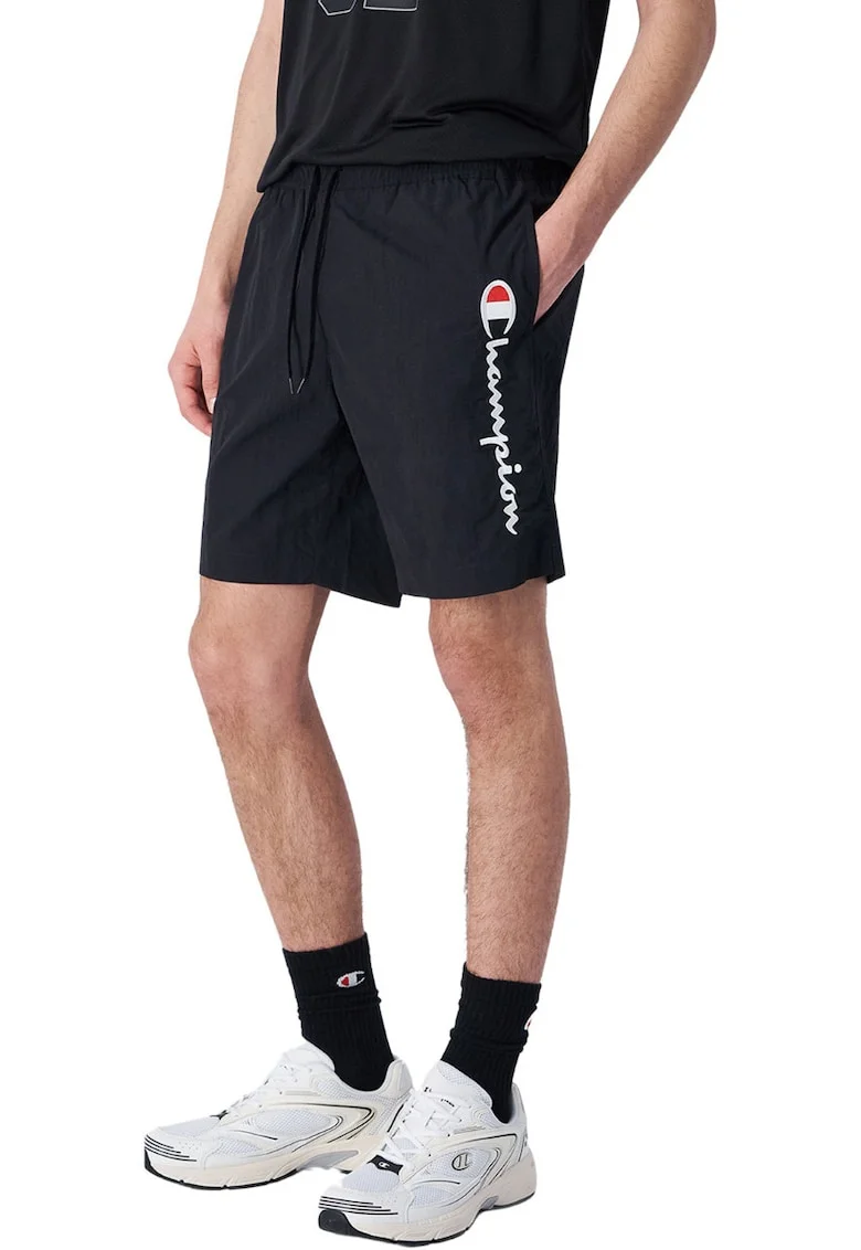 Pantaloni scurti de baie,  poliester, negru