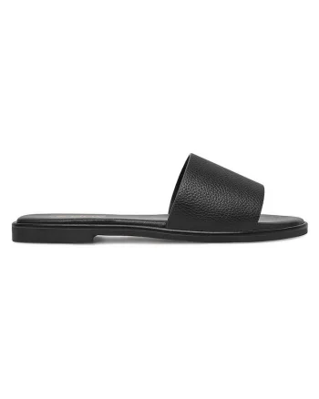 Slapi  negri, design minimalist, Negru