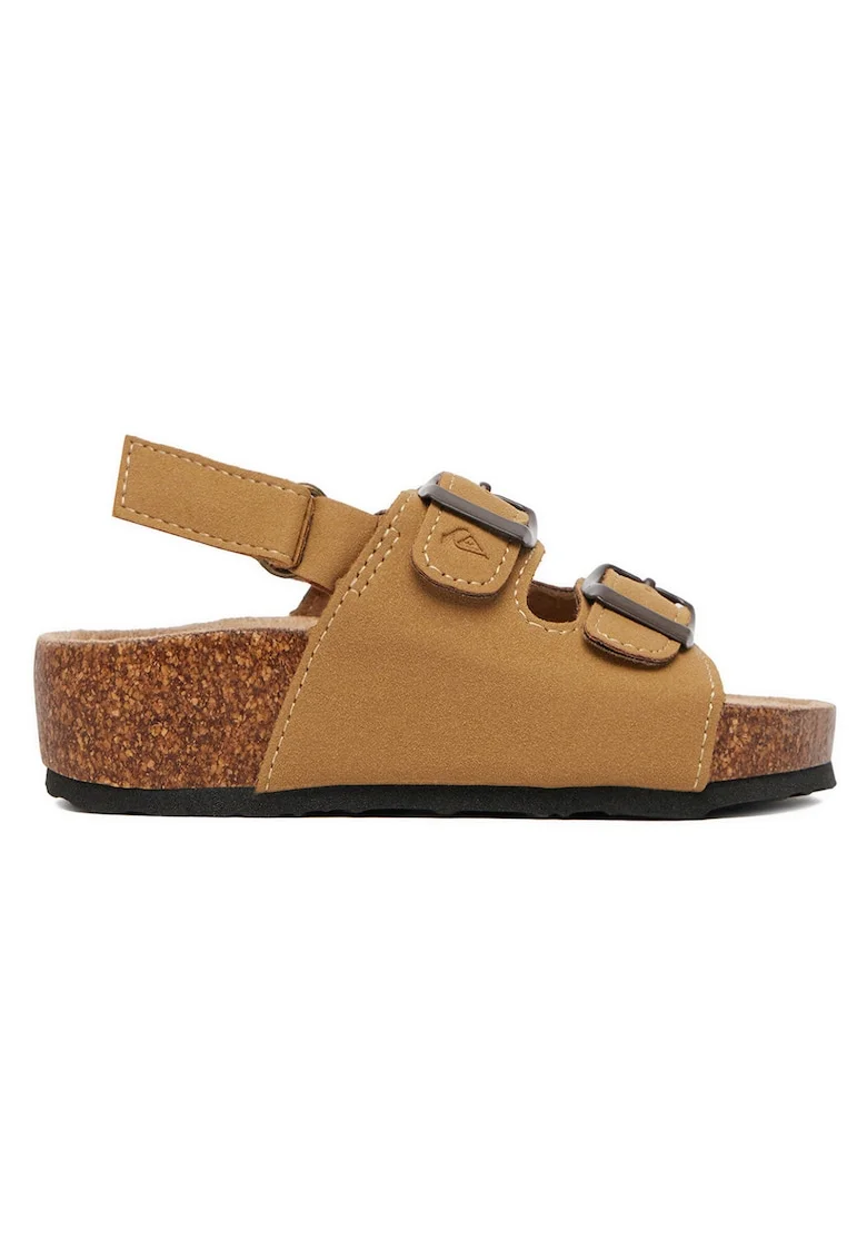 Sandale baieti  maro, sintetic, sistem inchidere Velcro