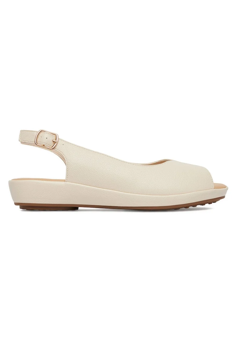 Sandale dama  bej, piele ecologica, Bej