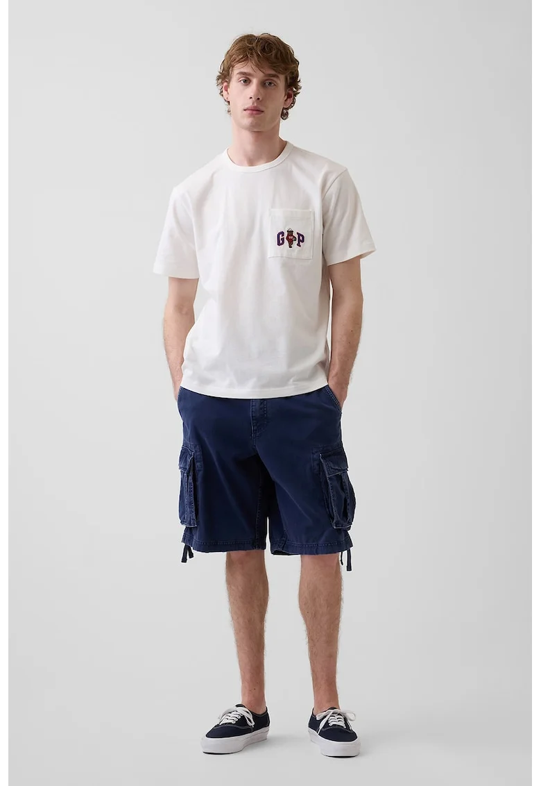 Tricou cu logo Brannan Bear, Alb murdar