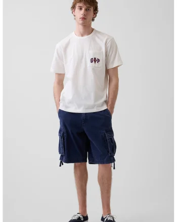 Tricou cu logo Brannan Bear, Alb murdar