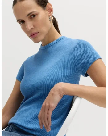 Tricou slim fit din bumbac, Albastru