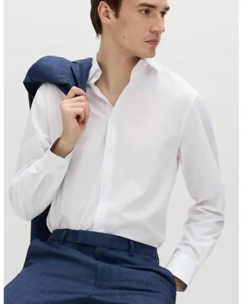 Camasa uni regular fit, Alb