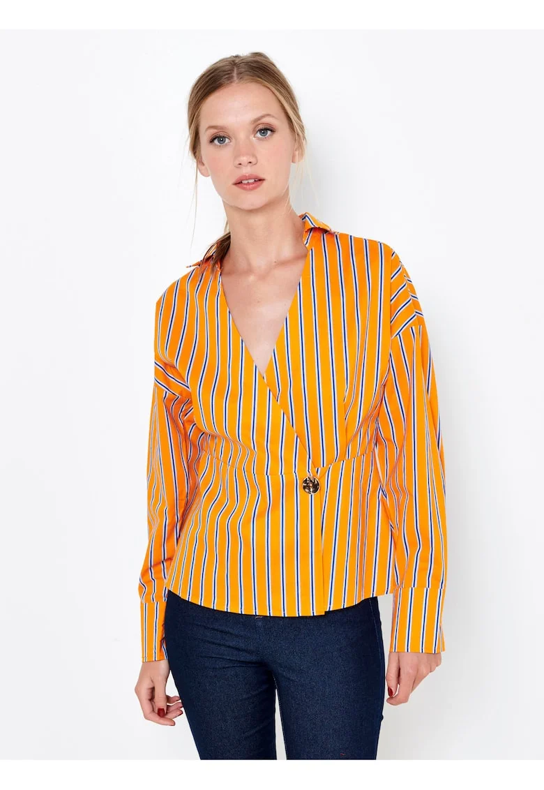 Bluza din bumbac cu model in dungi