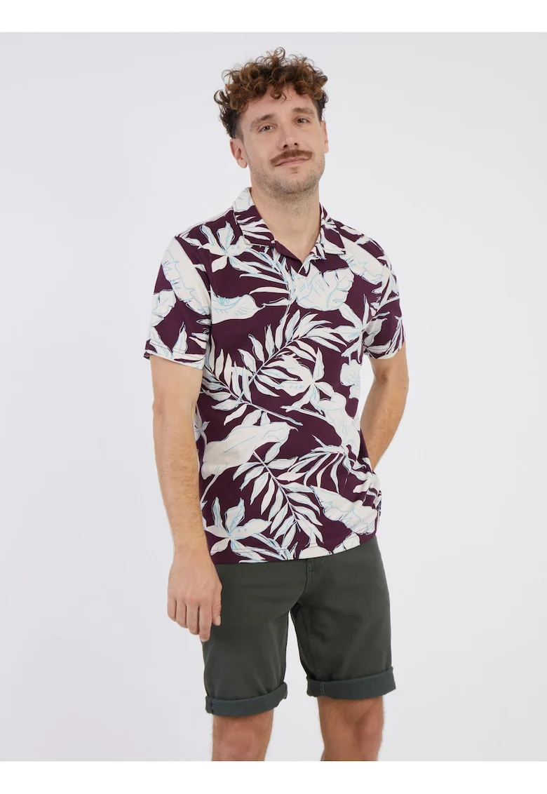 Tricou polo cu imprimeu floral