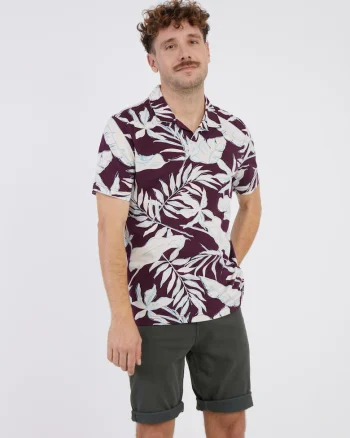 Tricou polo cu imprimeu floral
