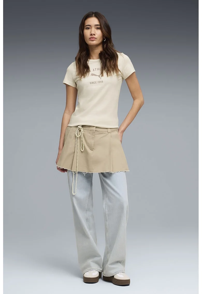 Tricou cu imprimeu logo Class, Alb murdar/Roz prafuit