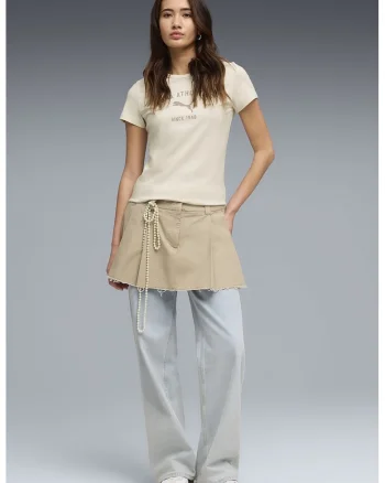 Tricou cu imprimeu logo Class, Alb murdar/Roz prafuit