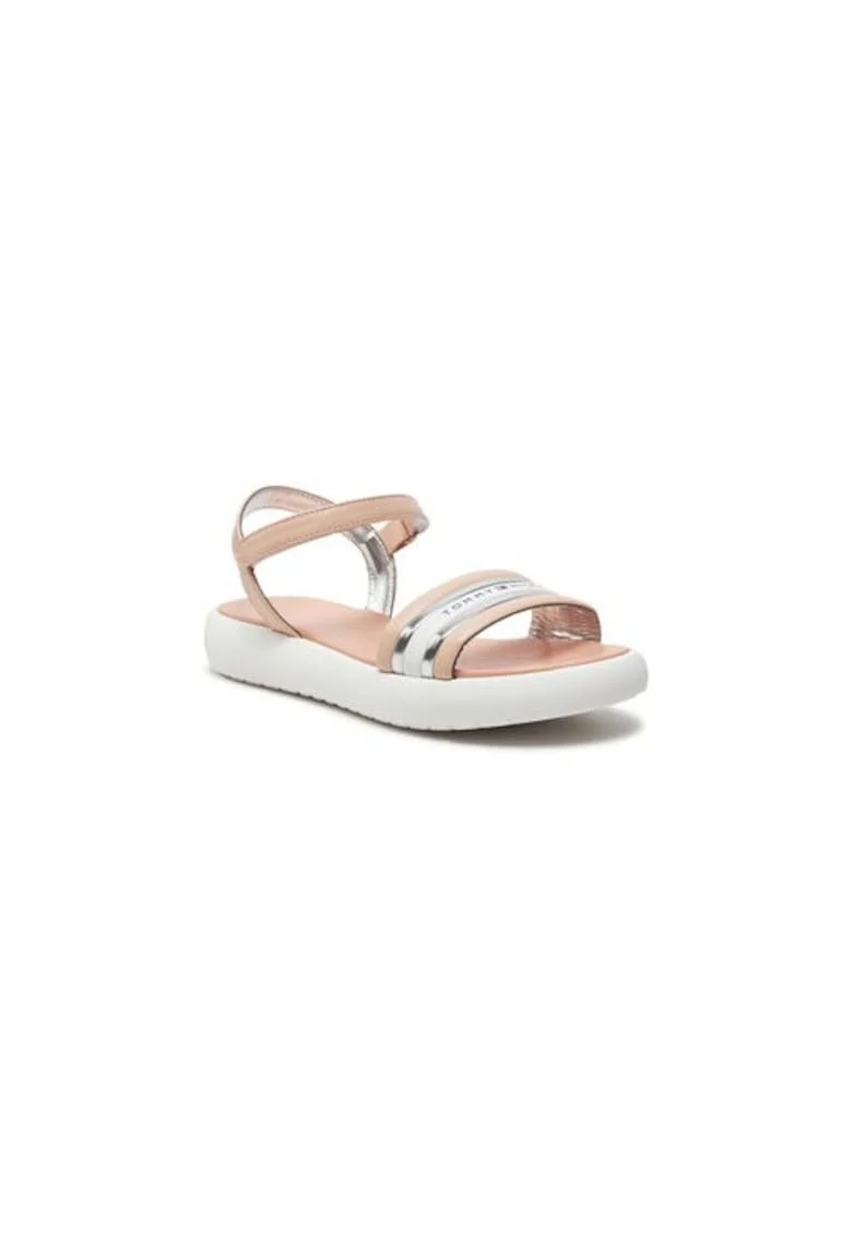 Sandale copii,  piele ecologica, roz,