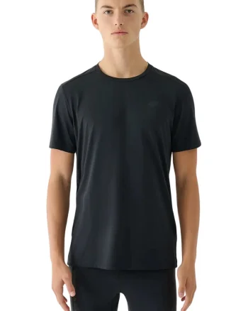 Tricou barbati  negru, material elastic, poliester