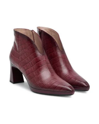 Pantofi dama 305492807,  Piele naturala, Visiniu,